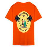 Make Friends with the Waves shirt Beach Surfing Lover T-Shirt Size S-6XL - orange
