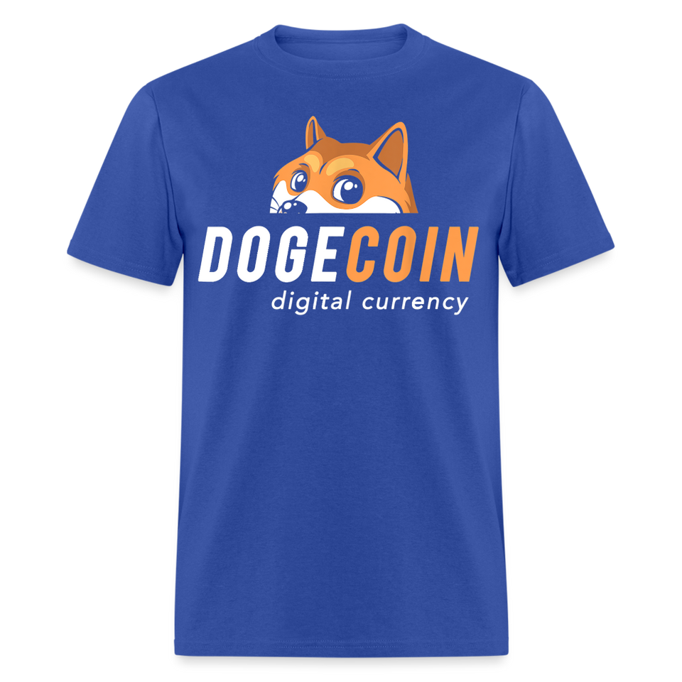 Dogecoin T Shirt Tee Wallstreetbets Doge Coin Crypto Bitcoin T-Shirt Size S-6XL - royal blue