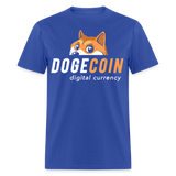 Dogecoin T Shirt Tee Wallstreetbets Doge Coin Crypto Bitcoin T-Shirt Size S-6XL - royal blue