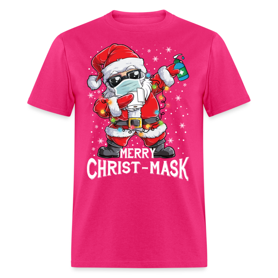 Merry Christmask Toilet Paper shirt Dabbing Santa Funny Christmas T-shirt S-6XL - fuchsia