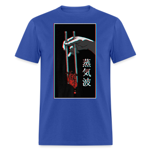 Japanese Futurism Heart Chop Sticks shirt Anime Retro T-Shirt Size S-6XL - royal blue