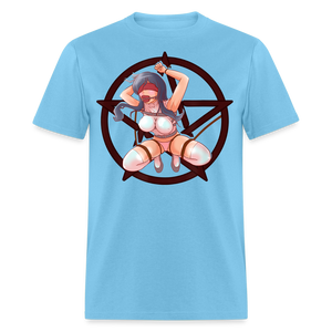 Anime Bondage BDSM shirt Manga Anime Waifu japanese Girl Ahegao T-Shirt - aquatic blue