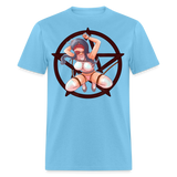 Anime Bondage BDSM shirt Manga Anime Waifu japanese Girl Ahegao T-Shirt - aquatic blue