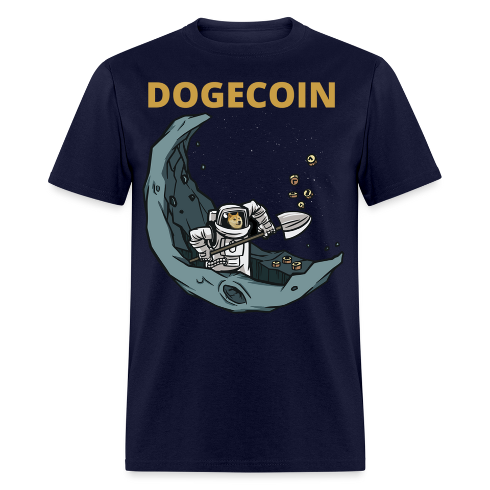 Dogecoin To the Moon Miner shirt Doge Mining HODL Crypto T-Shirt Size S-6XL - navy