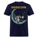 Dogecoin To the Moon Miner shirt Doge Mining HODL Crypto T-Shirt Size S-6XL - navy