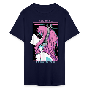 Sexy Ecchi Girl shirt Vaporwave Crazy Waifu Lewd Anime Girl T-Shirt Size S-6XL - navy