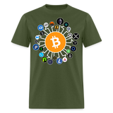 Bitcoin shirt BTC ETH LTC XMR Hodlers Decentralized Crypto Altcoin T-Shirt S-6XL - military green