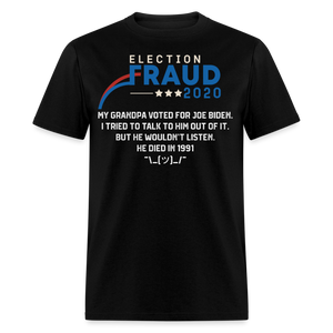 Fraud of 2020 shirt - Election Voter Fraud Biden Trump Funny T-Shirt Size S-6XL - black