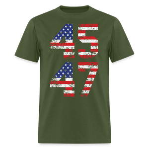 President Donald Trump 45 47 2024 shirt Vintage USA Flag Pro Trump Tee Gifts - military green