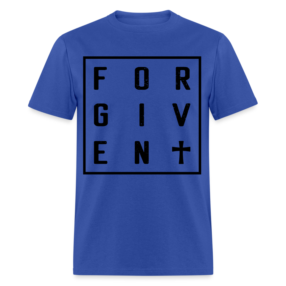 Forgiven shirt Catholic Religious Cross Jesus Faith T-Shirt size S-6XL - royal blue