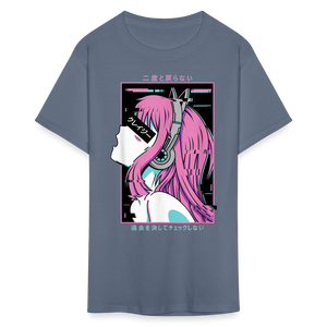Sexy Ecchi Girl shirt Vaporwave Crazy Waifu Lewd Anime Girl T-Shirt Size S-6XL - denim