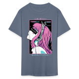 Sexy Ecchi Girl shirt Vaporwave Crazy Waifu Lewd Anime Girl T-Shirt Size S-6XL - denim
