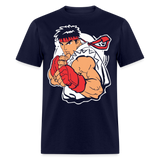 Classic Arcade shirt Video Game Retro Gamer Kung Fu Fighter Martial Arts T-Shirt - navy