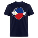 Philippines Flag shirt Filipino T-Shirt Rips Open size S-6XL - navy