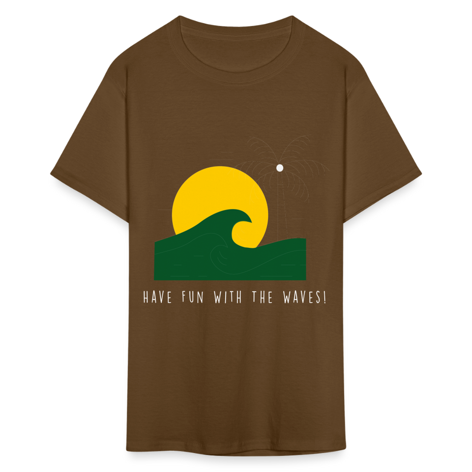 Have fun with the waves shirt Surfboard Surfing Summer T-Shirt Size S-6XL - brown