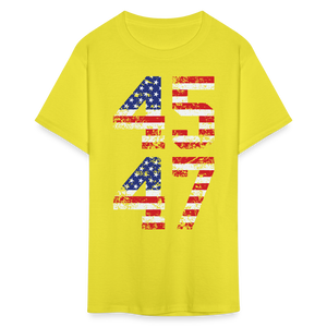 President Donald Trump 45 47 2024 shirt Vintage USA Flag Pro Trump Tee Gifts - yellow