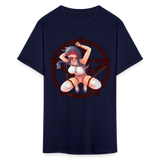 Anime Bondage BDSM shirt Manga Anime Waifu japanese Girl Ahegao T-Shirt - navy