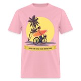 Have Fun with Your Surfboard shirt Surfing Summer Sunset T-Shirt Size S-6XL - pink