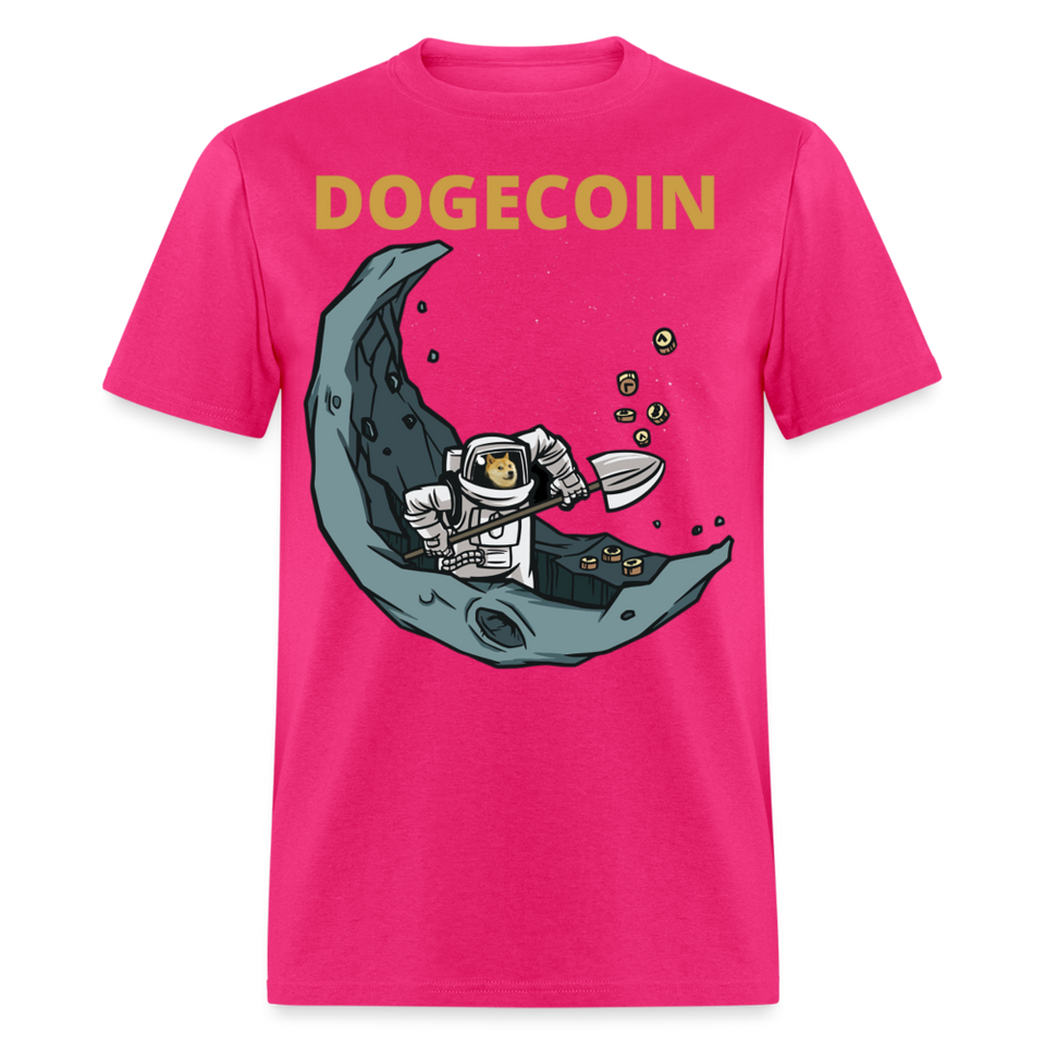 Dogecoin To the Moon Miner shirt Doge Mining HODL Crypto T-Shirt Size S-6XL - fuchsia