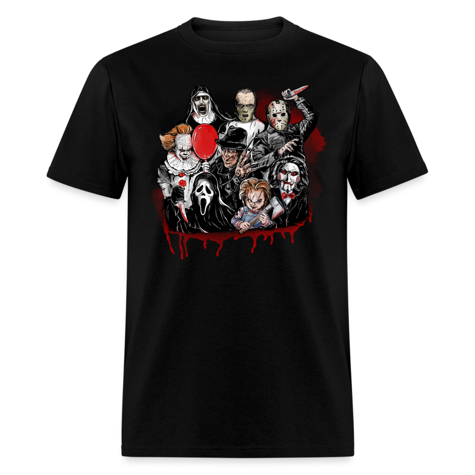 Horror Characters Friends Halloween Tee Shirt Scary Movie Horror Friends T-shirt - black