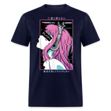 Sexy Ecchi Girl shirt Vaporwave Crazy Waifu Lewd Anime Girl T-Shirt Size S-6XL - navy