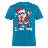 Merry Christmask Toilet Paper shirt Dabbing Santa Funny Christmas T-shirt S-6XL - turquoise