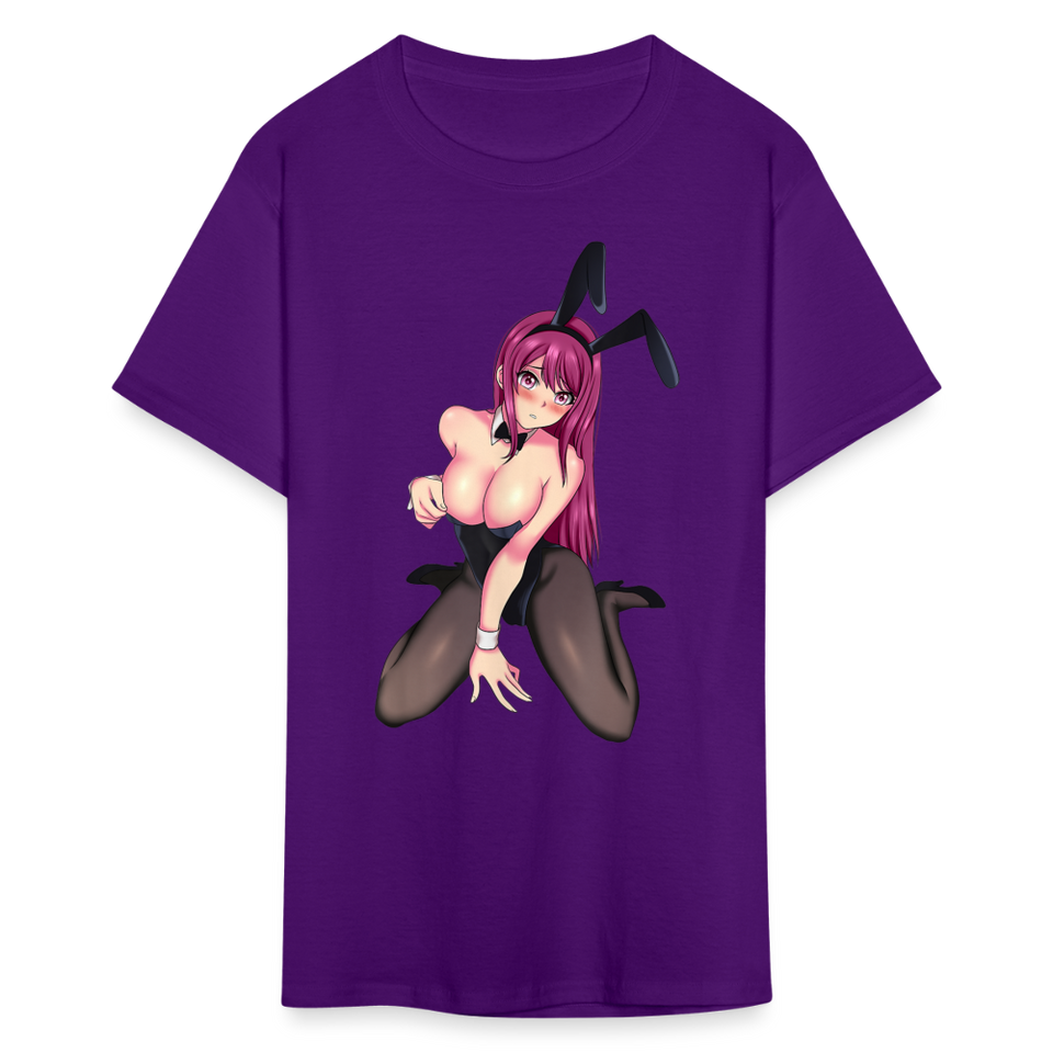 Perfect Pretty Playgirl Anime shirt Bunny Sexy Girl Ahegao Hentai Ecchi T-Shirt - purple