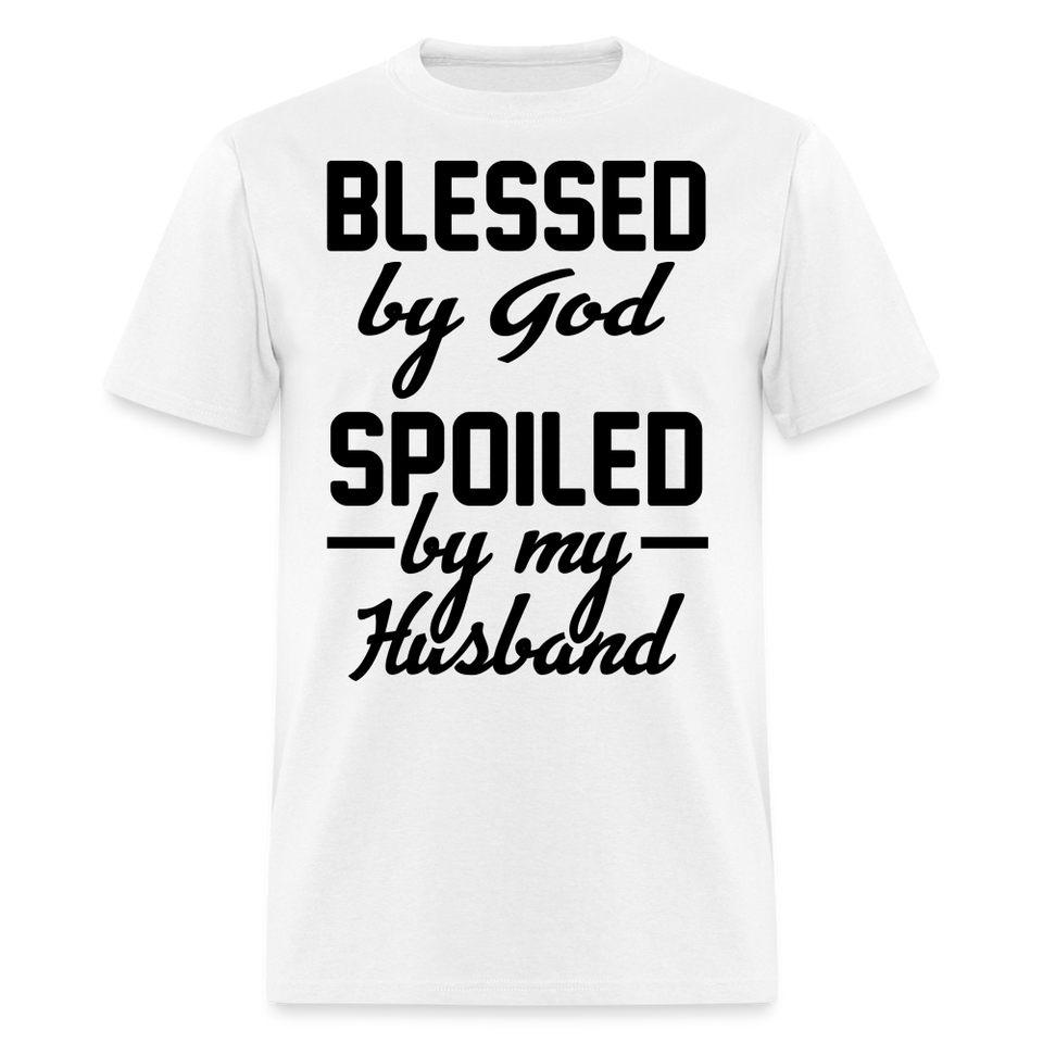Blessed by God shirt Catholic Religious T-Shirt size S-6XL - white
