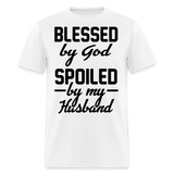 Blessed by God shirt Catholic Religious T-Shirt size S-6XL - white