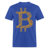 Bitcoin Crypto Revolution shirt Cryptocurrency BTC Block Chain TShirt Size S-6XL - royal blue
