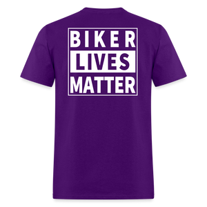 Biker Lives Matter Shirt Motorcycle Biker Rider t shirt S-6XL [Back Print Only] - purple