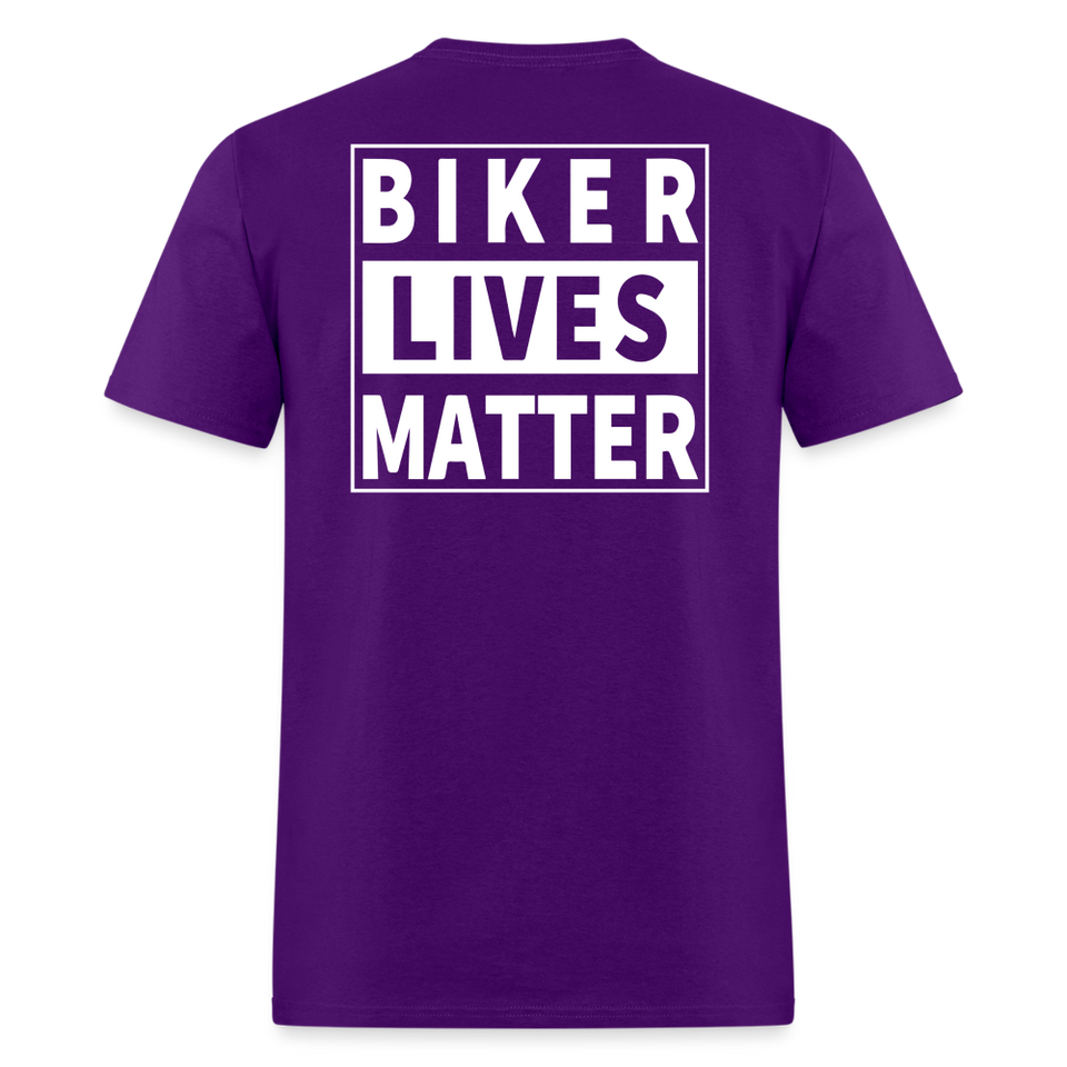 Biker Lives Matter Shirt Motorcycle Biker Rider t shirt S-6XL [Back Print Only] - purple