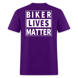 Biker Lives Matter Shirt Motorcycle Biker Rider t shirt S-6XL [Back Print Only] - purple