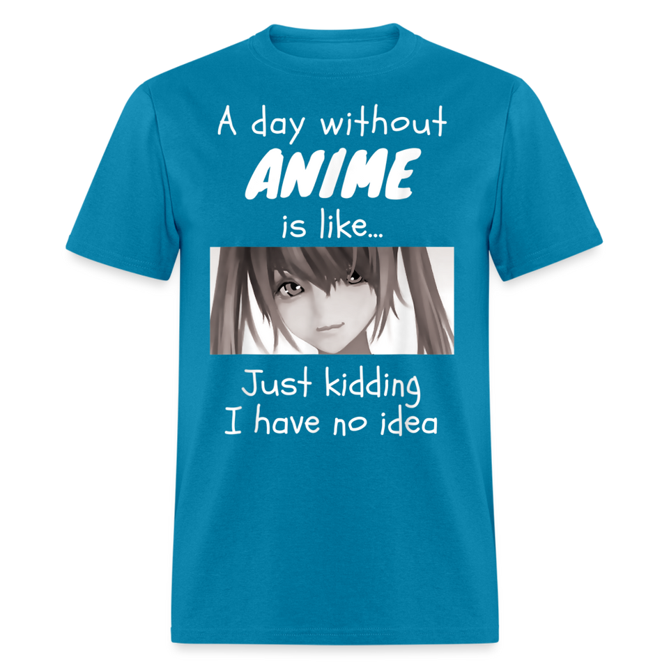 Anime Girls Women Funny Anime Outfits Cosplay Anime Humor T-Shirt - turquoise