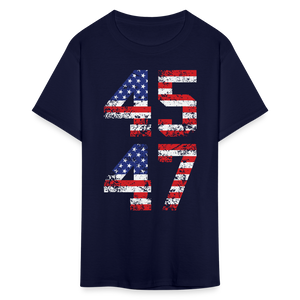 President Donald Trump 45 47 2024 shirt Vintage USA Flag Pro Trump Tee Gifts - navy