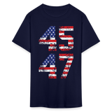 President Donald Trump 45 47 2024 shirt Vintage USA Flag Pro Trump Tee Gifts - navy