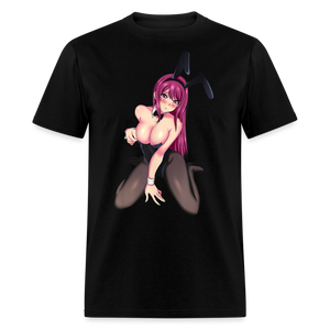 Perfect Pretty Playgirl Anime shirt Bunny Sexy Girl Ahegao Hentai Ecchi T-Shirt - black