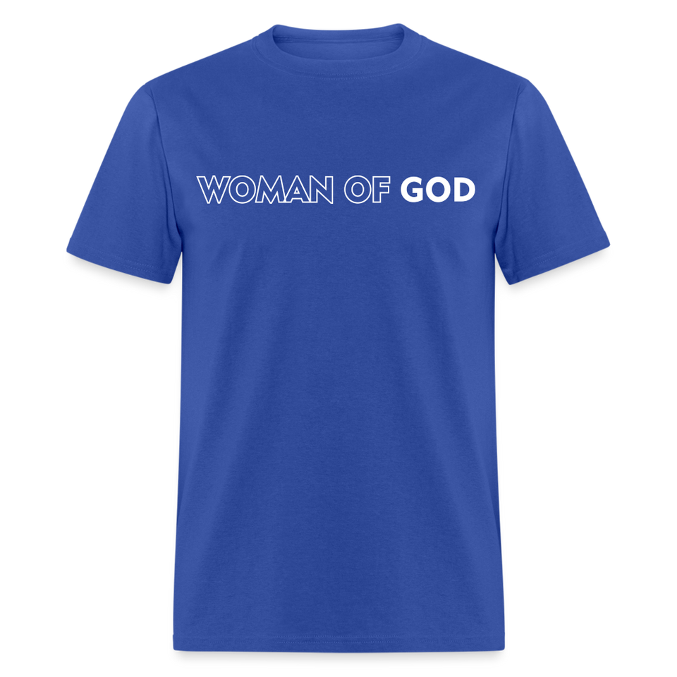 Woman of God shirt Catholic Religious T-Shirt size S-6XL - royal blue