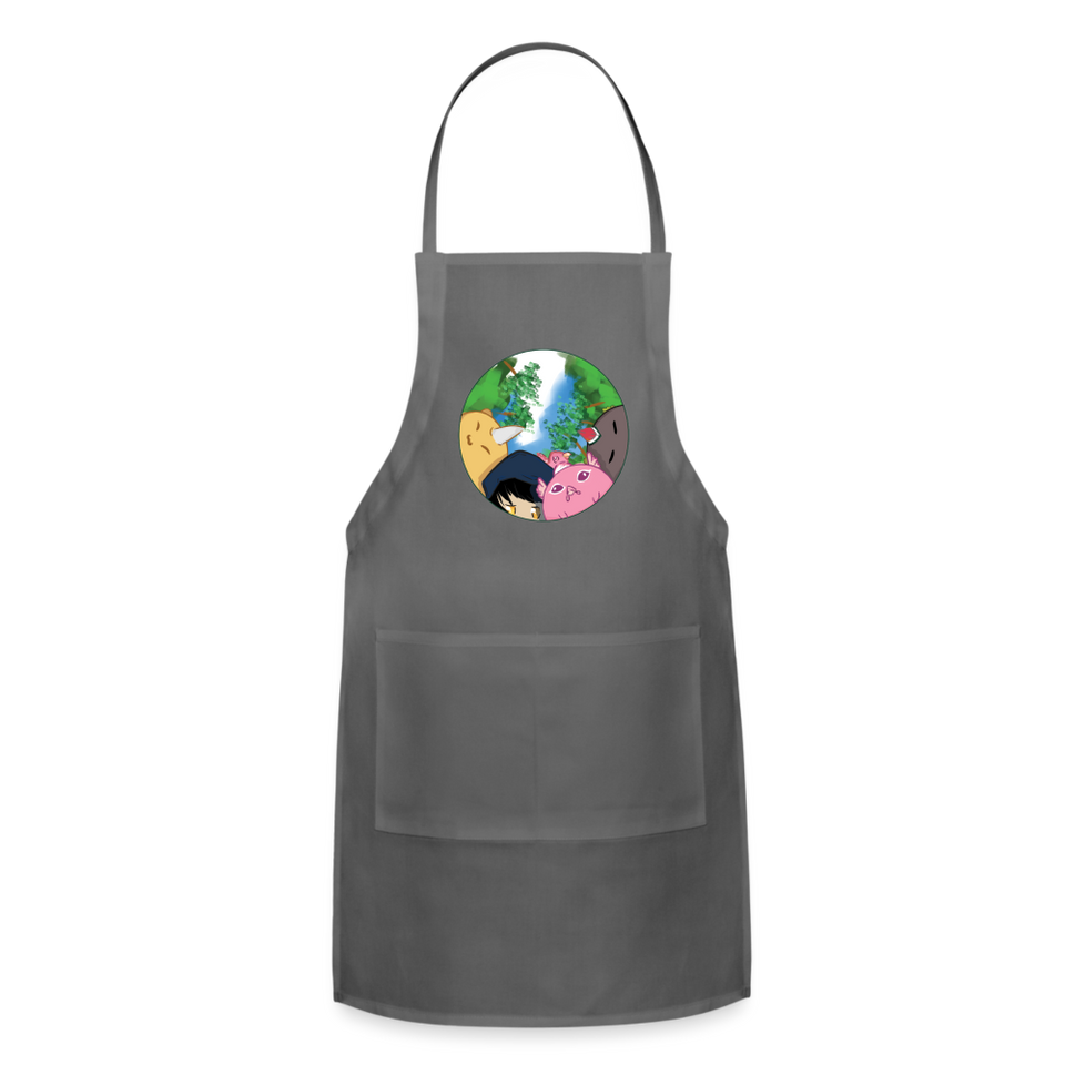 Axie Apron Cute Axie Gamers Gift Adjustable Apron - charcoal