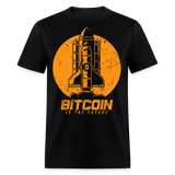 Bitcoin is The Future shirt BTC Spaceship Crypto Currency T-Shirt size S-6XL - black