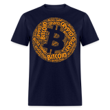 Bitcoin Crypto Revolution shirt Cryptocurrency BTC Block Chain TShirt Size S-6XL - navy
