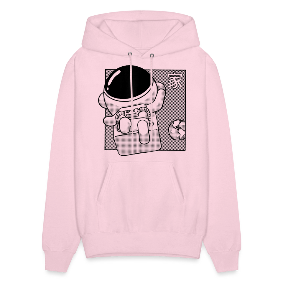 Space Astronaut to the moon outerspace Anime Earth Hoodie - pale pink