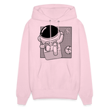 Space Astronaut to the moon outerspace Anime Earth Hoodie - pale pink