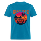 Beach Vibes shirt Palm Beach Surf Board Surfer Surfing T-Shirt Size S-6XL - turquoise