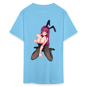 Perfect Pretty Playgirl Anime shirt Bunny Sexy Girl Ahegao Hentai Ecchi T-Shirt - aquatic blue