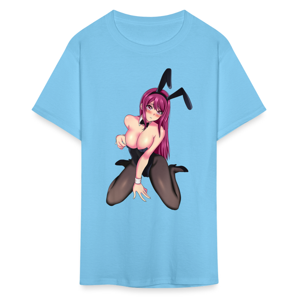 Perfect Pretty Playgirl Anime shirt Bunny Sexy Girl Ahegao Hentai Ecchi T-Shirt - aquatic blue