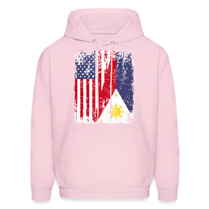 Pinoy USA shirt I Love Filipino American Flag Proud Gift Unisex Hoodie - pale pink