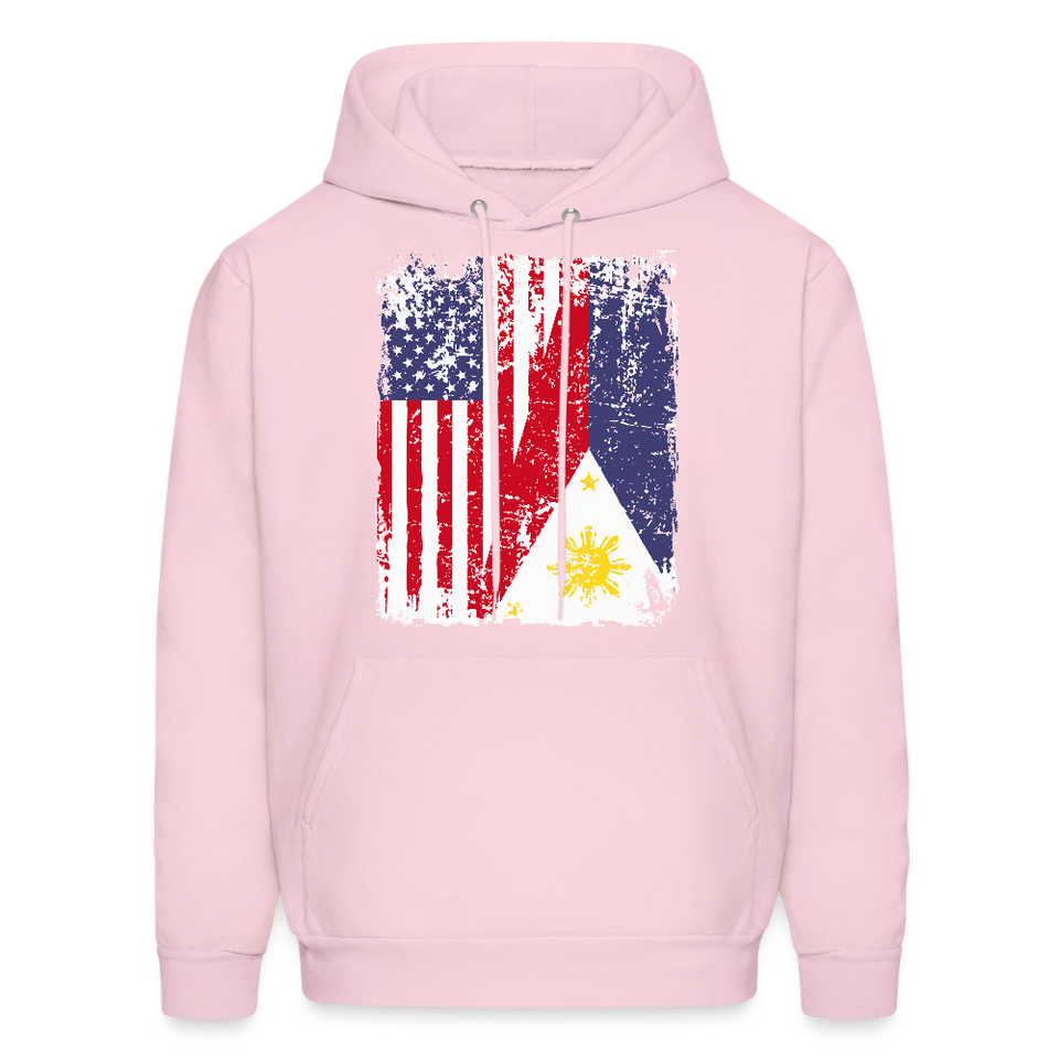Pinoy USA shirt I Love Filipino American Flag Proud Gift Unisex Hoodie - pale pink