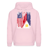 Pinoy USA shirt I Love Filipino American Flag Proud Gift Unisex Hoodie - pale pink