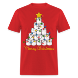 Funny Merry Quarantine Christmas Toilet Paper shirt Xmas Family T-Shirt - red